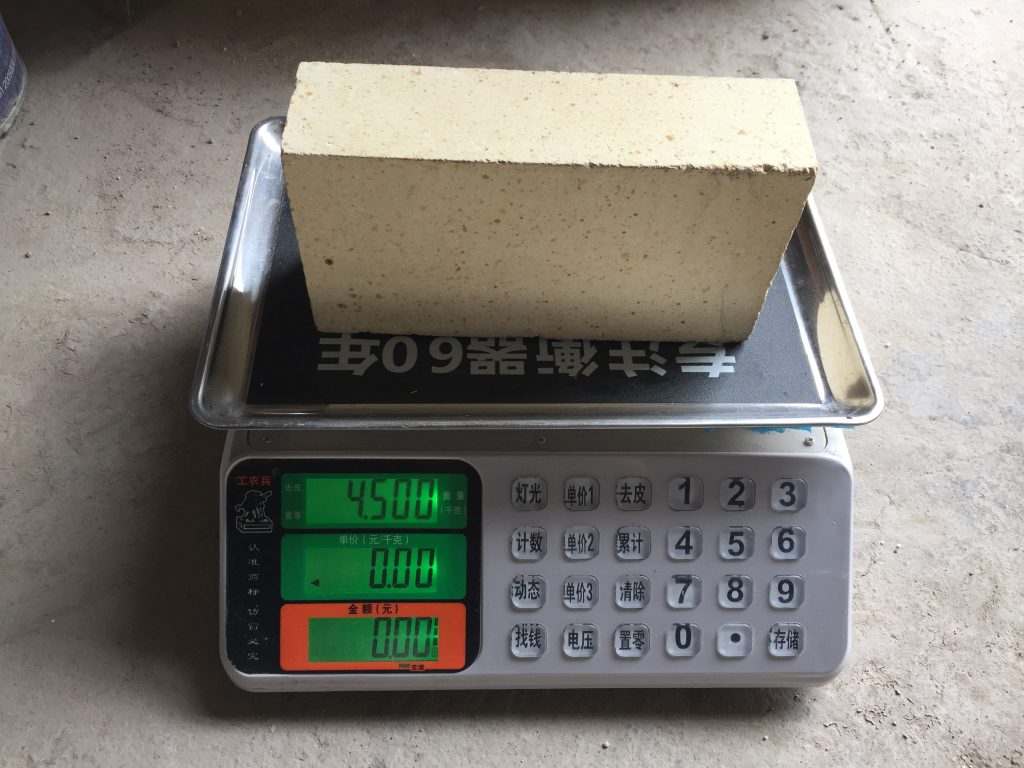 一級高鋁磚單重